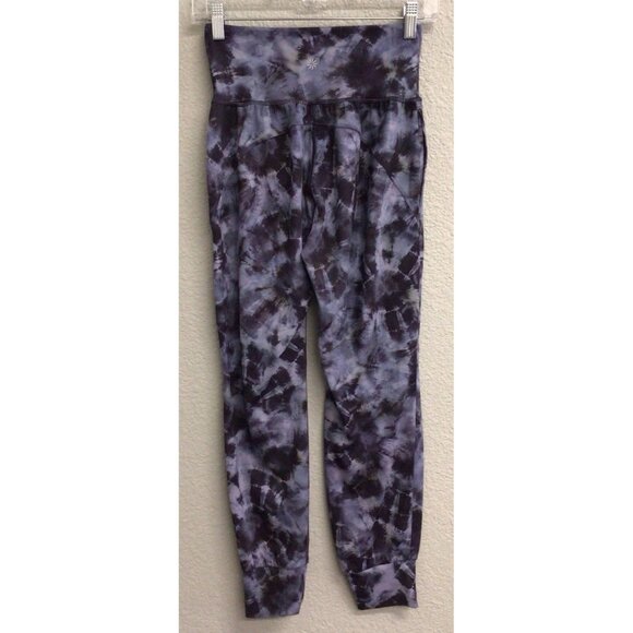 Athleta Salutation Jogger Stretch High Rise Pants Gray Active XXSP Tie Dye - Picture 2 of 8